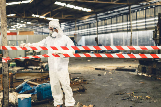 Professional Sewage Cleanup technician working in Gillett, WI